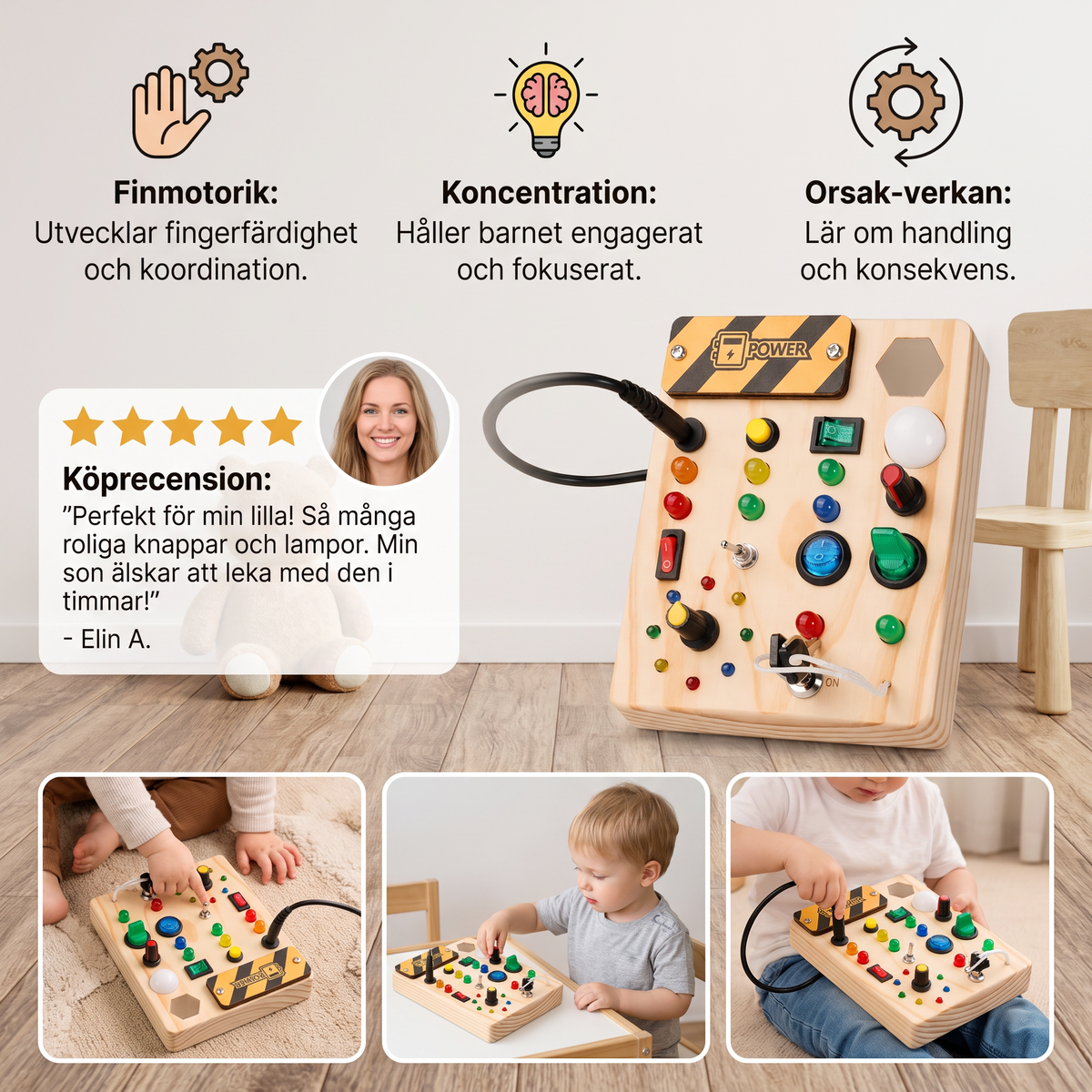 Interaktiv Montessori-lärtavla för barn