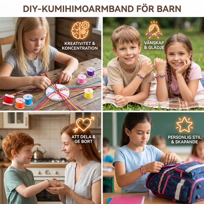DIY-kumihimoarmbandsset för barn