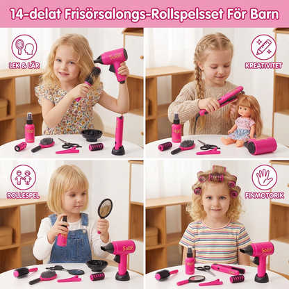 14-delat Frisörsalongs-Rollspelsset För Barn