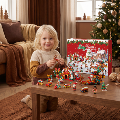 Adventskalender med Byggklossar – Julby för Barn