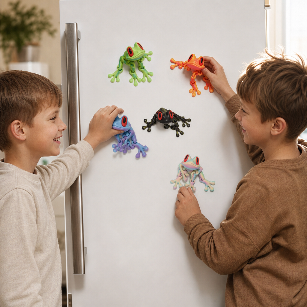 3D-printad magnetisk flexibel groda-fidgetleksak