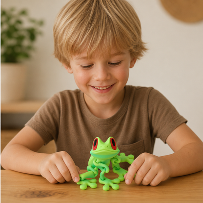 3D-printad magnetisk flexibel groda-fidgetleksak