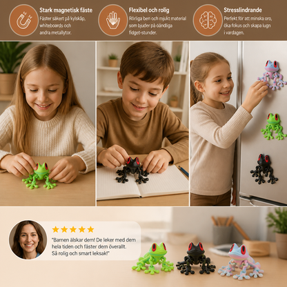 3D-printad magnetisk flexibel groda-fidgetleksak