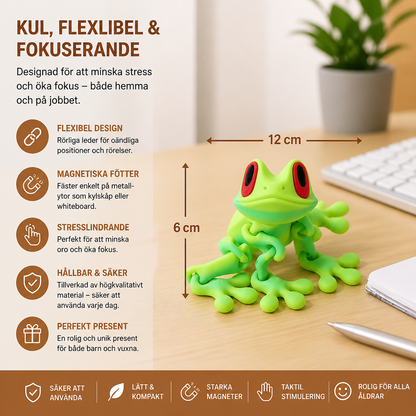 3D-printad magnetisk flexibel groda-fidgetleksak