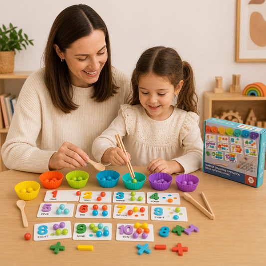 Montessori Kulor Med Siffror Och Färgsorteringsset För Att Lära Sig Räkna