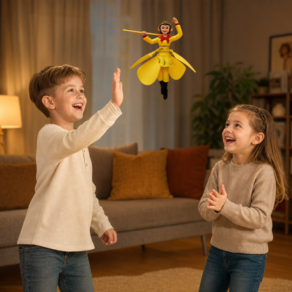 Interaktiv flygande ap-leksak med rörelsesensor och LED-lampor
