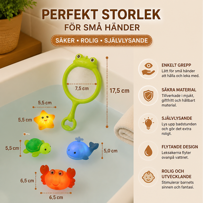 Självlysande Badleksaker I Djurform