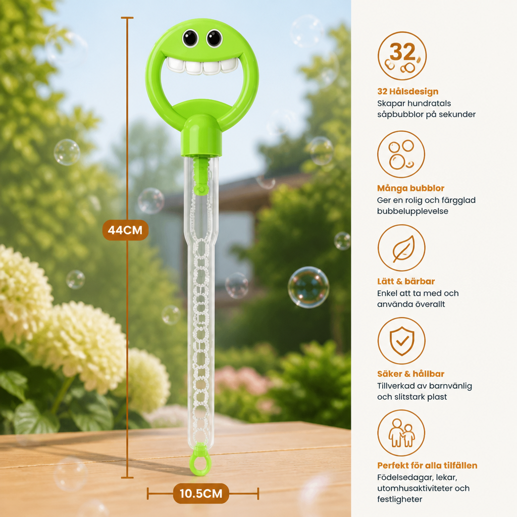 32-Håls Såpbubbelstav – Stor Såpbubbelmaskin För Barn