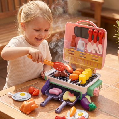 Min Första BBQ-Grill – Barnkök Med Rökeffekt och Färgskiftande Mat