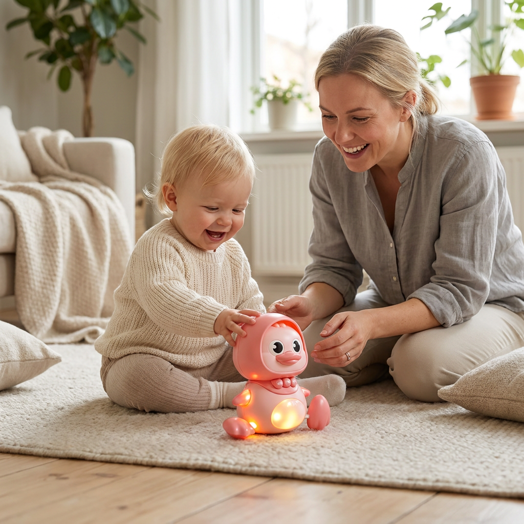 Vaggande Anfamilj Leksak För Barn