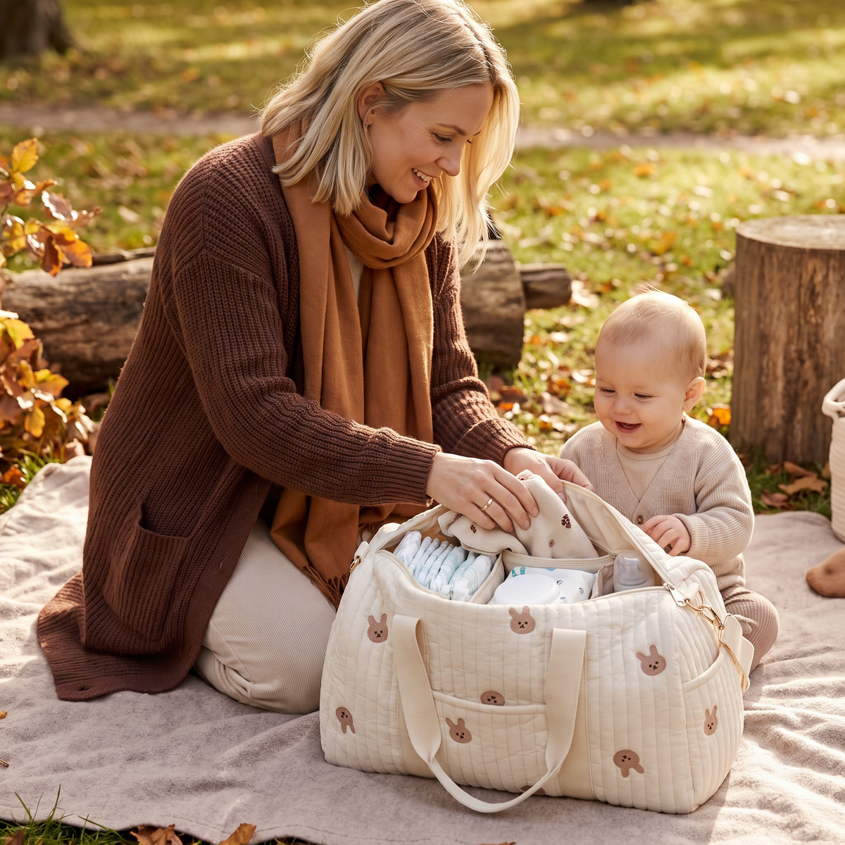 Stor mammaväska för baby – plats för allt mammor behöver!