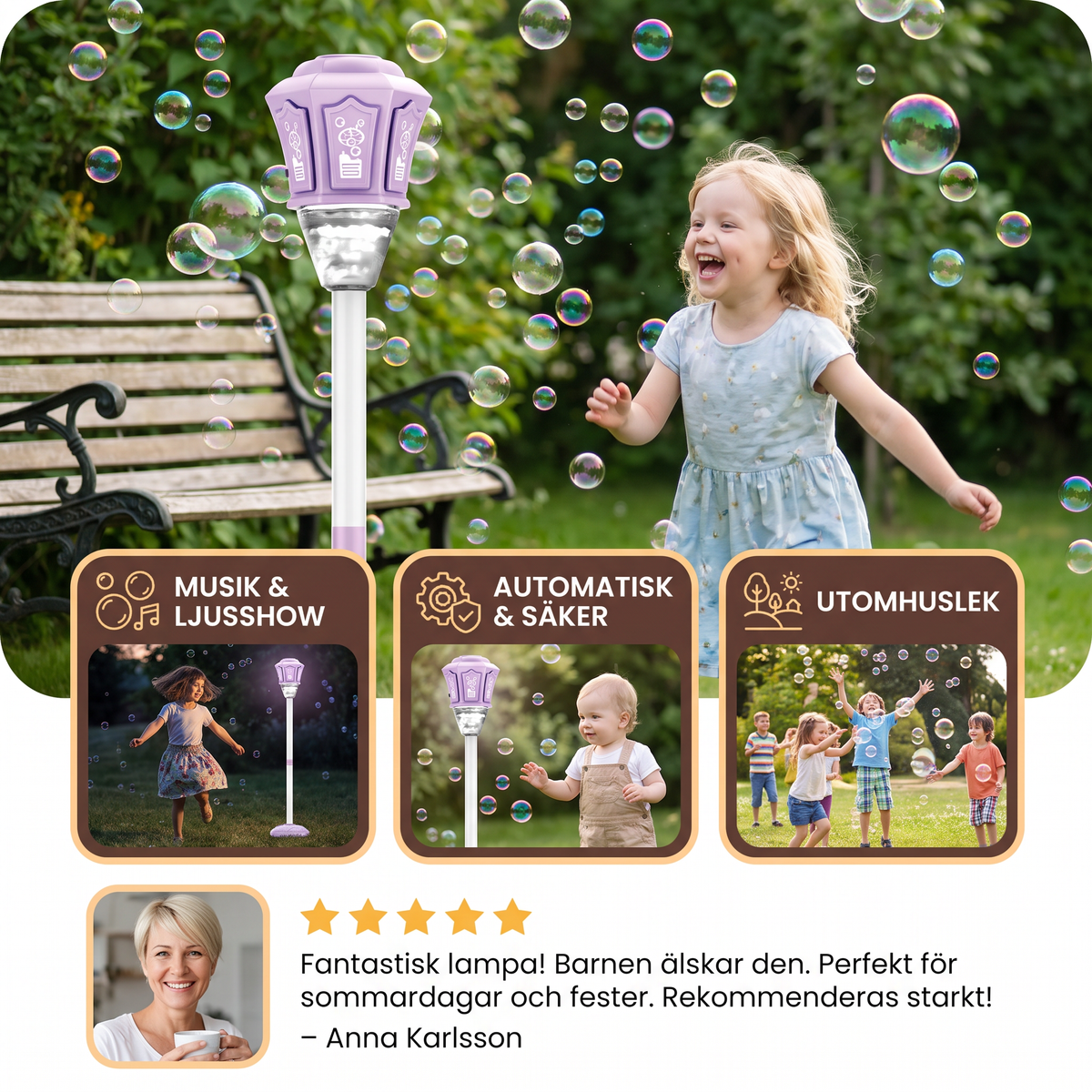 Bubbel-lampa för Barn – Automatisk Bubbel-lampa