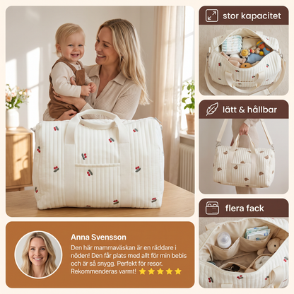 Stor mammaväska för baby – plats för allt mammor behöver!