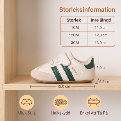 Klassiska Retro-Babysneakers – Mjuka Första Gångsskor Med Mjuk Sula