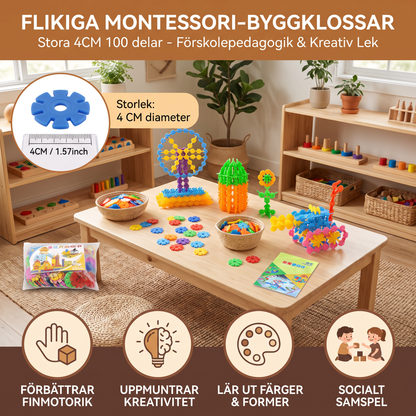 Flikiga Montessori-byggklossar