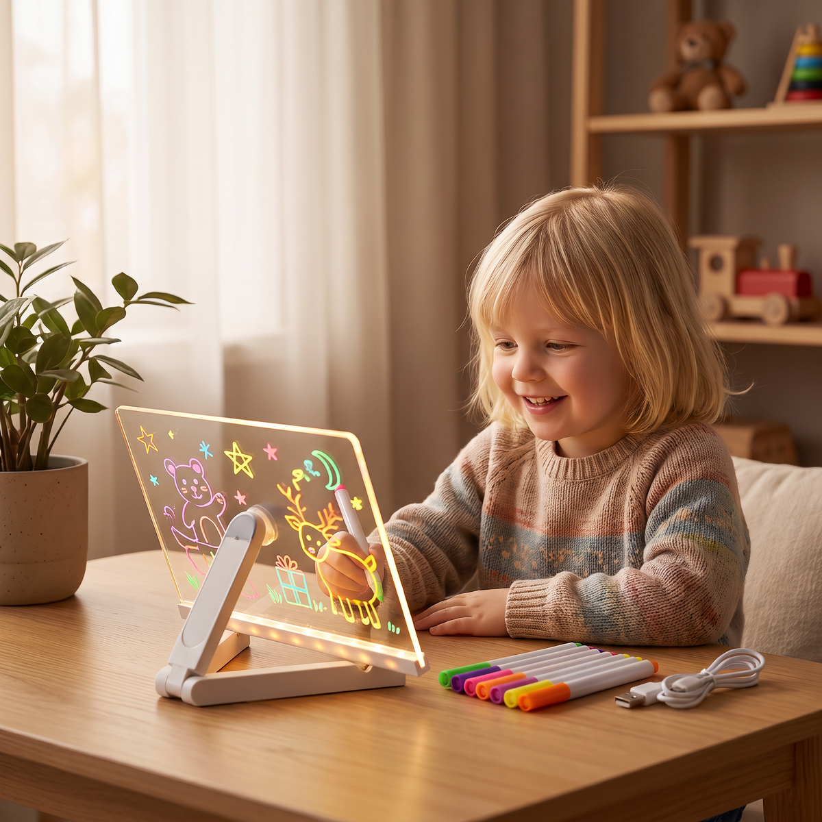 Självlysande LED-ritplatta För Barn