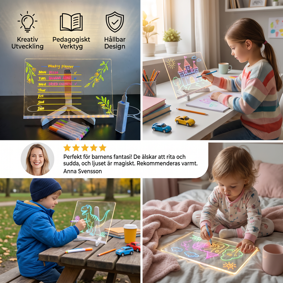 Självlysande LED-ritplatta För Barn