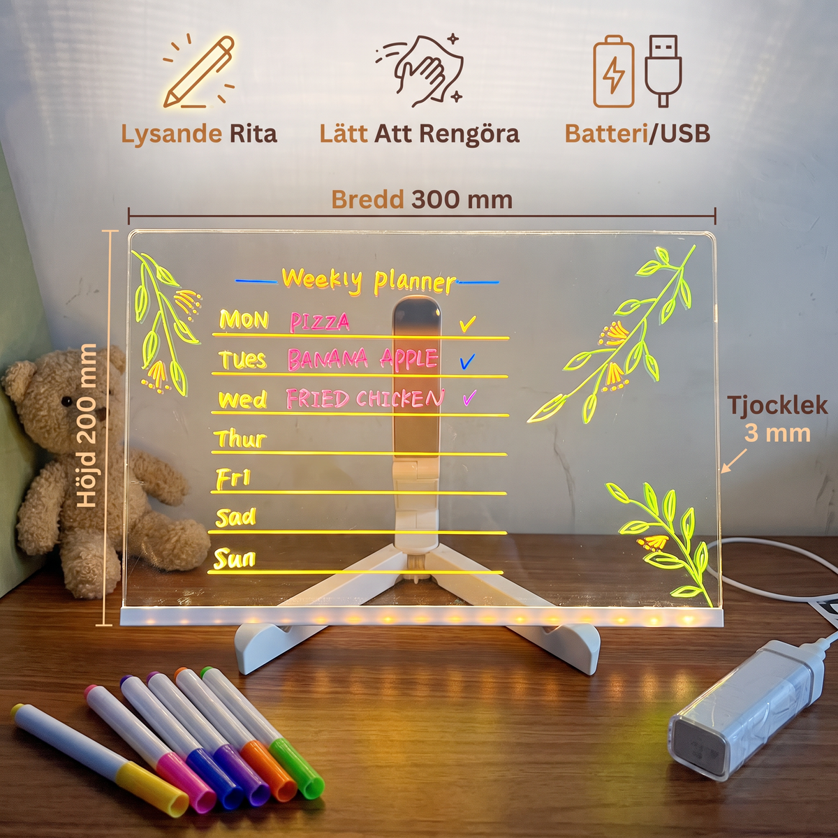 Självlysande LED-ritplatta För Barn