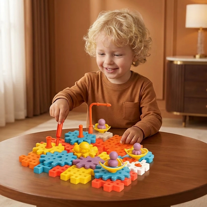 Montessori 3D Kugghjul Och Pusselbitar